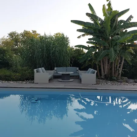 Bed & Breakfast Cocon De Verdure Avec Piscine Lit King-size 2m Lusignan-Petit