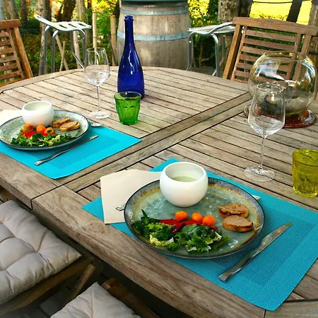 Cocon De Verdure Avec Piscine Lit King-size 2m Bed and Breakfast Lusignan-Petit